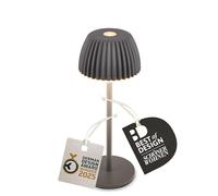 BRILONER - Riffle Nano LED Lámpara de mesa inalámbrica IP44 con borde de luz, 6 x 15,5 cm, regulador táctil, batería intercambiable, lámpara de noche, lámpara LED, lámpara con batería, ganador del
