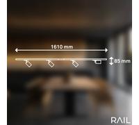 Briloner Sistema de rieles, kit básico, blanco, longitud 150 cm, 4 x GU10