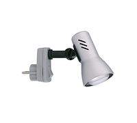 Briloner - Spot de pared, aplique con enchufe, lámpara de lectura, E14, 25 W, giratorio y orientable, metal, titan-farbig, E14, 25 wattsW, 230 voltsV