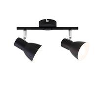 BRILONER Spots Plafón, techo, foco giratorio, 2x E14, máx. 25 vatios, retro, negro, 275x80x150 mm (Largo x Ancho x Alto), W, 275 x 80 x 150 mm