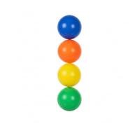 BRILY Bolas de playa para raquetas, multicolor (azul, naranja, amarillo, verde), 4 cm, paquete de 4