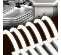 BRIMETI Tira LED 220V Exterior 10M 360° Redonda Neón Flexible Impermeable IP65 Strip Light Luz de la Cuerda Interior,para Dormitorio,Bar,para Fiestas Decoración Party,Sign Publicidad (Blanco)