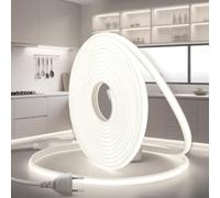 BRIMETI Tira LED Neon COB 5M 220V Blanco Fria 6000K 320LED/m Impermeable IP65 Luces Flexible Cortable LED Luces con Cable de Alimentación para Interior Exterior Casa Cocina Jardín Decoración