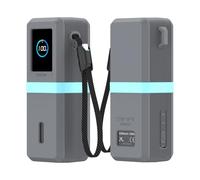 BRIMFORD Funda de silicona compatible con el banco de energía portátil Anker (25000 mAh 165 W), con soporte para cable de carga, funda protectora portátil para banco de energía Anker (gris)