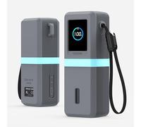 BRIMFORD Funda protectora de silicona para Anker 165 W (25000 mAh), protección mejorada: esquinas cuadradas con ojal para una correa y correa de almacenamiento central (gris)