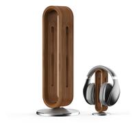 BRIMFORD Soporte Auriculares Bambú, Soporte para Cascos Gaming de Escritorio, Forma en U, Bambú Natural con Vetas Únicas, Base Antideslizante, para AirPods MAX, Beats, Bose, Sony, Sennheiser