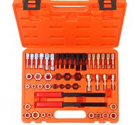 Brimix 48 pcs Kit de reparación restaurador de roscas métricas, M6 M8 M10 M11 M12 M14 para Reparar Restaurar Dientes pasados de Tuercas y Tornillos, tapon Carter, Cajas de Cambio, etc