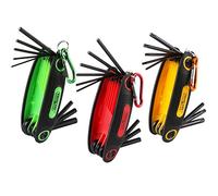 BRIMIX Conjunto de 3 juego de llaves allen hexagonal y torx plegables, métrico y SAE, fácil de llegar, para bricolaje, montaje de muebles, bicicleta, etc