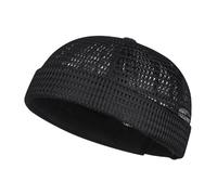 Brimless Mesh Skullcap Hat, Breathable Summer Beanie Headwear, 55-60cm Lightweight Cycling Running Cap, Outdoor Sports Sun Sweat Cap, Bald Head Comfort Cover, Travel Daily Party Use Men Senior, Negro