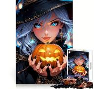 Brin - La Bruja de Halloween - Rompecabezas de 1000 Piezas para Adolescentes - Tiempo de Pensamiento crítico Bien invertido - Ajuste Firme Navidad (38x52cm)