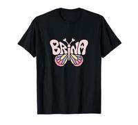 Brina Butterfly - Arte de Palabras con Nombre Personalizado Camiseta