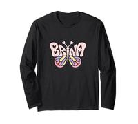 Brina Butterfly - Arte de Palabras con Nombre Personalizado Manga Larga