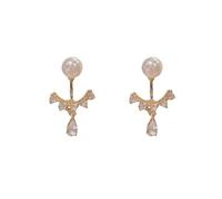 Brincos - Pendientes colgantes de cristal con perlas, elegantes y a la moda, de aleación, joyería de moda femenina, Handy And Professional