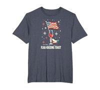 Brindis para izar Banderas Camiseta, Hombre Tallas Grandes, Azul Jaspeado, 4X Alto