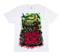 Bring Me The Horizon Camiseta de Dinosaur Band Logo Nuevo Oficial Hombre Blanco, Color blanco., XXL