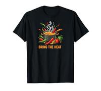 Bring The Heat Spicy Chili Pepper Cooking Foodie Camiseta
