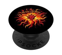 Bring The Heat Spicy Chili Pepper Flame Hot Food Lover PopSockets PopGrip Adhesivo