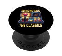Bringing Back The Classics Retro Arcade Gamer PopSockets PopGrip Adhesivo