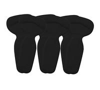 Bringsine Almohadillas de zapatos, tacones de talón de espalda forro zapato amortiguador de arranque. Bring-6089, Black Heel grips(3pairs), 1