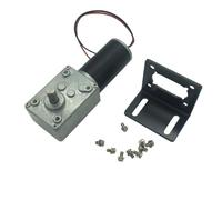 Bringsmart-reductor de Motor de tornillo sin fin, 1 unidad, 12 V CC, 24 v, potente Motor eléctrico de alto Torque, 12 voltios, caja de cambios invertida, puerta, Robot(Size:12v 12rpm,Color:Package B)