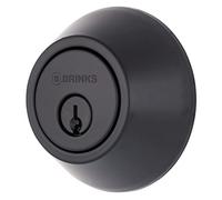 BRINKS - Cerrojo de seguridad de un solo cilindro de transición, negro mate, construido para una rigurosa protección residencial con seguridad ANSI grado 2 (E2401-122)