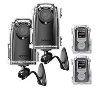 Brinno Paquete de 2 cámaras de lapso de tiempo BCC300-M, cámara Timelapse 2023 para construcción al aire libre, HDR FHD1080P con soporte de pared, pantalla LCD, batería de larga duración, funda