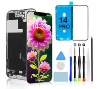 Brinonac Pantalla para iPhone 14 Pro, 6,1 Pollici Display LCD Full HD, Set di Assemblaggio del Touch Digitizer con Strumenti di Riparazione e Protettore in Vetro Temperato