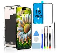 Brinonac Pantalla para iPhone 15 Pro, Reemplazo de Pantalla LCD Retina Full HD 6,1", Kit de Pantalla Táctil con Digitalizador y Marco