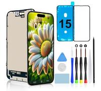 Brinonac Pantalla para iPhone 15, Reemplazo de Pantalla LCD Retina Full HD 6,1", Kit de Pantalla Táctil con Digitalizador y Marco
