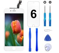 Brinonac Pantalla para iPhone 6, 4.7" Táctil LCD de Repuesto Ensamblaje de Marco Digitalizador con Herramienta de reparación y Protector de Pantalla (Blanco)