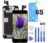Brinonac Pantalla para iPhone 6s, 4.7" Pantalla Táctil LCD con botón de Inicio,Cámara Frontal, Sensor de proximidad, Altavoz, ensamblaje de Marco digitalizador y Kit de reparación (Negro)