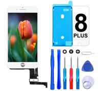 Brinonac Pantalla para iPhone 8 Plus, 5.5" Táctil LCD de Repuesto Ensamblaje de Marco Digitalizador con Herramienta de reparación y Protector de Pantalla (Blanco)