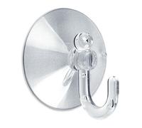 Brinox B50920H - Ventosa gancho plástico, 5 x 5 x 1,8 cm, color transparente