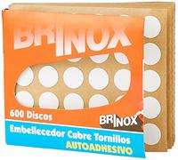 Brinox B77905B - Embellecedor cubre-tornillos adhesivo, color blanco