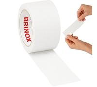 Brinox Cinta Americana Adhesiva Extrafuerte, Cinta Americana Reforzada 50 mm x 10 m para Reparación, Empalme, Sellado y Embalaje Color Blanco