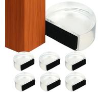 Brinox Puerta para Suelo Plano, 6 Unidades, Adhesivo Transparente Fabricado en España con Espuma Silenciosa, Metacrilato para Protección de Pared y Rodapiés