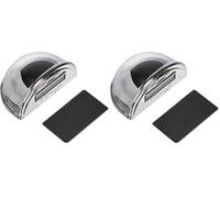 Brinox Tope de Puerta con Imán, Adhesivo, Fabricado en España, Cromado, Incluye Placa de Acero Inoxidable, Protección de Paredes y Muebles, 1 Unidad (Paquete de 2)