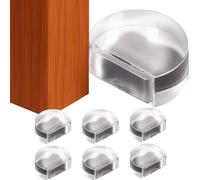 Brinox Tope de Puerta para Suelo Ovalado, 6 Unidades, Tope Adhesivo Transparente Fabricado en España con Espuma Amortiguadora, Protección Silenciosa de Pared y Muebles, Metacrilato Resistente