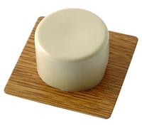 Brinox Tope Puerta Adhesivo Parquet Beige | Pack de 2 Unidades | Goma Amortiguadora y Base Acero Inoxidable 45x45x21 mm