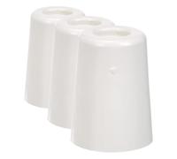 Brinox Tope Puerta Grande con Tornillo, Blanco, 5x3.7x3.7 cm (Paquete de 3)
