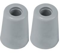 Brinox Tope Puerta Grande con Tornillo, Gris, 5x3.7x3.7 cm (Paquete de 2)