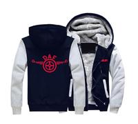 BRINSE Abrigo Hombre Invierno D.A.F, Cazadoras Regular De Forro Polar Para Invierno, Chaqueta Casual Con Estampado, Para Deportes Al Aire Libre, Básicas(Blue,3XL)