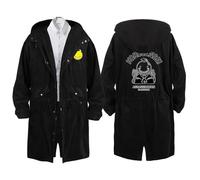 BRINSE Assassinati-on Classro-om Gabardina para Hombre, Chaqueta Cortavientos, Otoño e Invierno Chaqueta de Entretiempo, travel(Black 8,2XL)