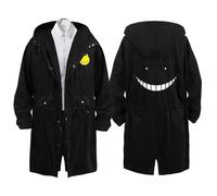 BRINSE Assassinati-on Classro-om Gabardina para Hombre, Chaqueta Cortavientos, Otoño e Invierno Chaqueta de Entretiempo, travel(Black 9,2XL)