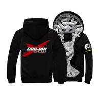 BRINSE Sudadera Con Cremallera Hombre C.a.n-a.m, Abrigo Cierre De Cremallera Con Forro Polar, Sweatshirts Casual Con Bolsillos, De Trabajo, Básicas(Black,4XL)