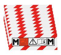 Briny River 10 pegatinas de seguridad clase M para herramientas eléctricas, 150 x 50 mm