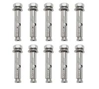 Briny River 10 pernos de expansión M8x60 de cabeza hexagonal externa para barandillas puertas de seguridad toldos y sistemas de aire 9,5x12,7mm