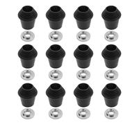 Briny River 12 patas de goma para bombo de 1.3 x 1.2 pulgadas con tuercas compatibles con espolones de bombo para otro tipo de patas de tambor de forma similar