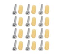 Briny River 12 tornillos de bobina única de 22 mm, tornillos de montaje de pastilla de acero con tubo de goma compatibles con Fender Stratocaster Strat