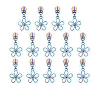 Briny River 14 Piezas de Tiradores de Cremallera de Aleación con Diseño de Flores de Colores 50 Mm X 23,5 Mm Deslizadores de Cremallera de Metal para Maletas Chaquetas Bolsos Mochilas